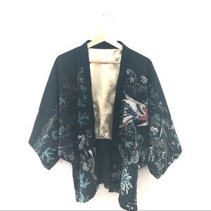 Brandless Floral Open Front Kimono
